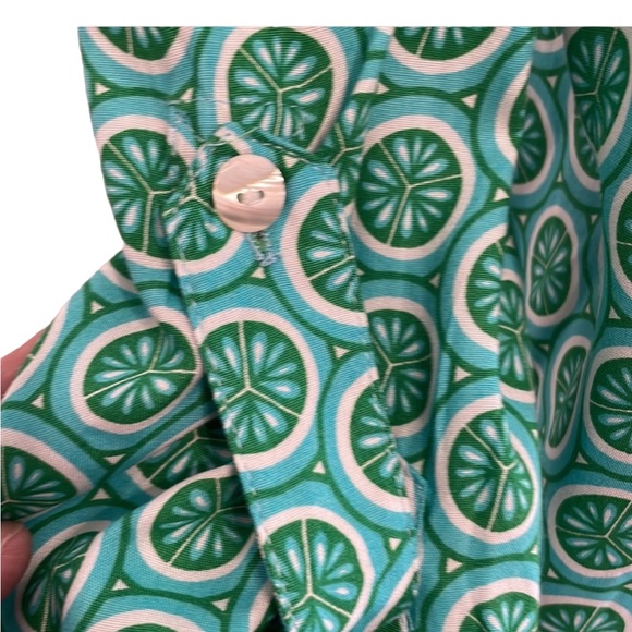 ESCAPADA v-neck tunic in aqua, green & white, small, EUC - Picture 5 of 10